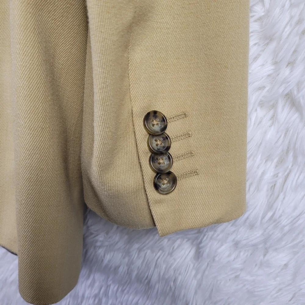 Bachrach Cashmere Blend 3 Button Blazer 40R‎ Camel Made In Italy Sporty
